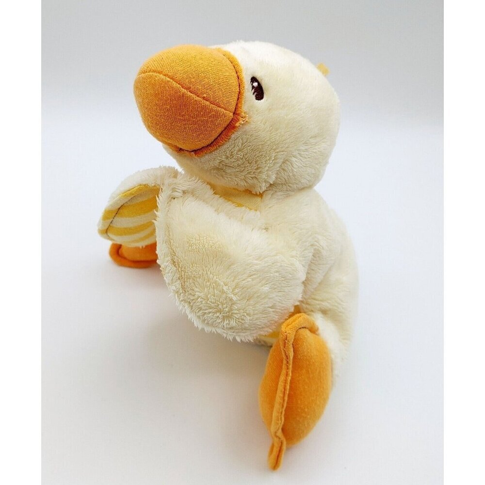 GUND BABY Silly Stripes Duckens 319883 Duck Rattle Plush Stuffed  Animal Toy 7"